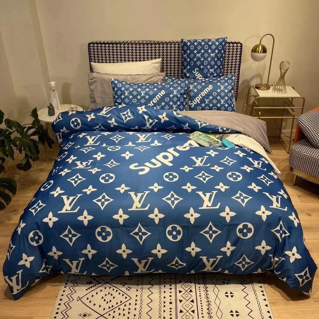 Louis Vuitton LV Monogram Print, home decor, bedding set, luxury duvet ...